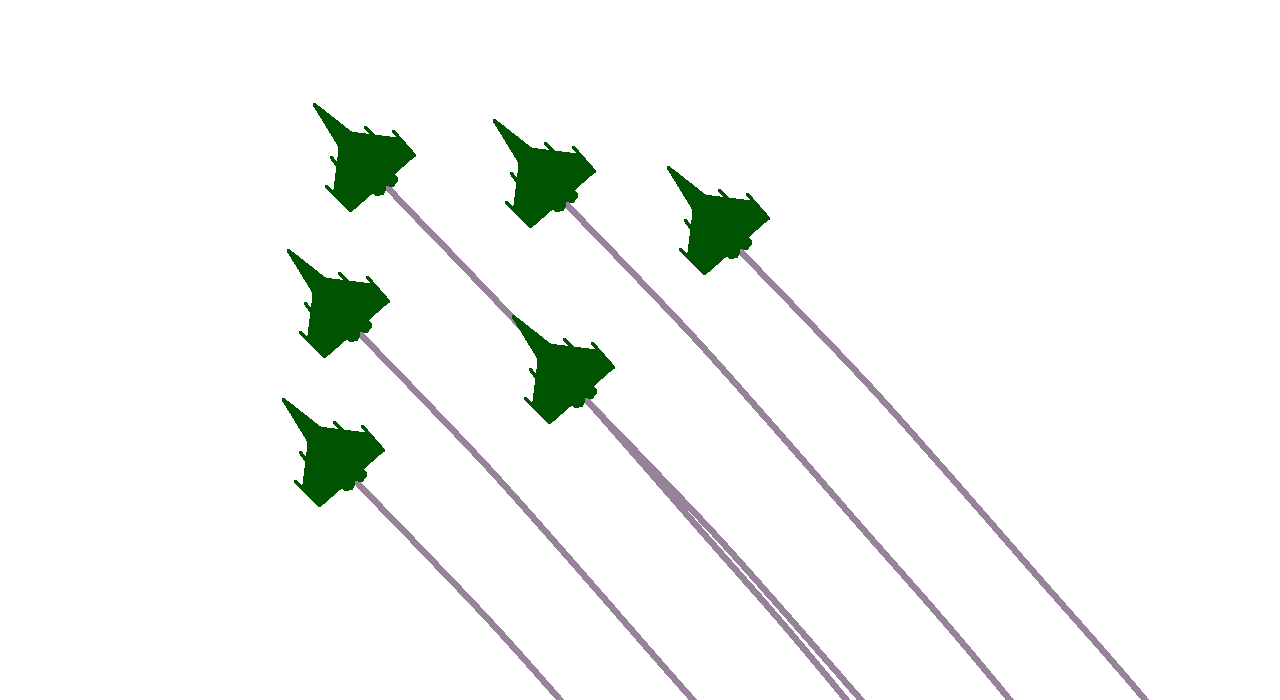 doodle of jet planes flying in formation
