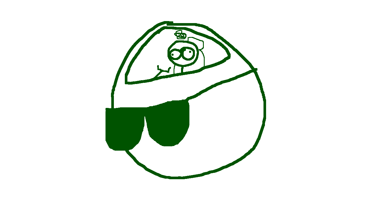 doodle of person wearing sunglasses with more confused smileys inside his head
